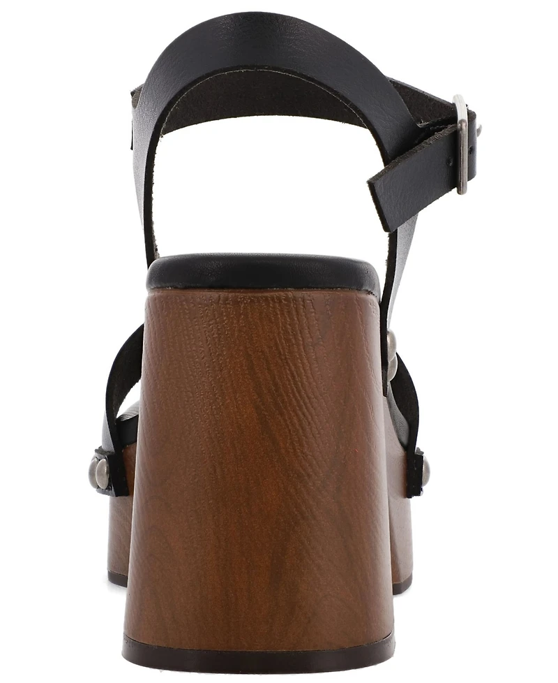 Mia Women's Electrah Flared Ankle-Strap Platform Casual Sandals