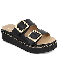 Mia Women's Jacinta Slip-On Flatform Casual Sandals