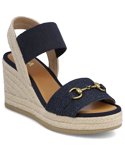 Mia Women's Barossa Horsebit Ankle-Strap Espadrille Wedge Sandals