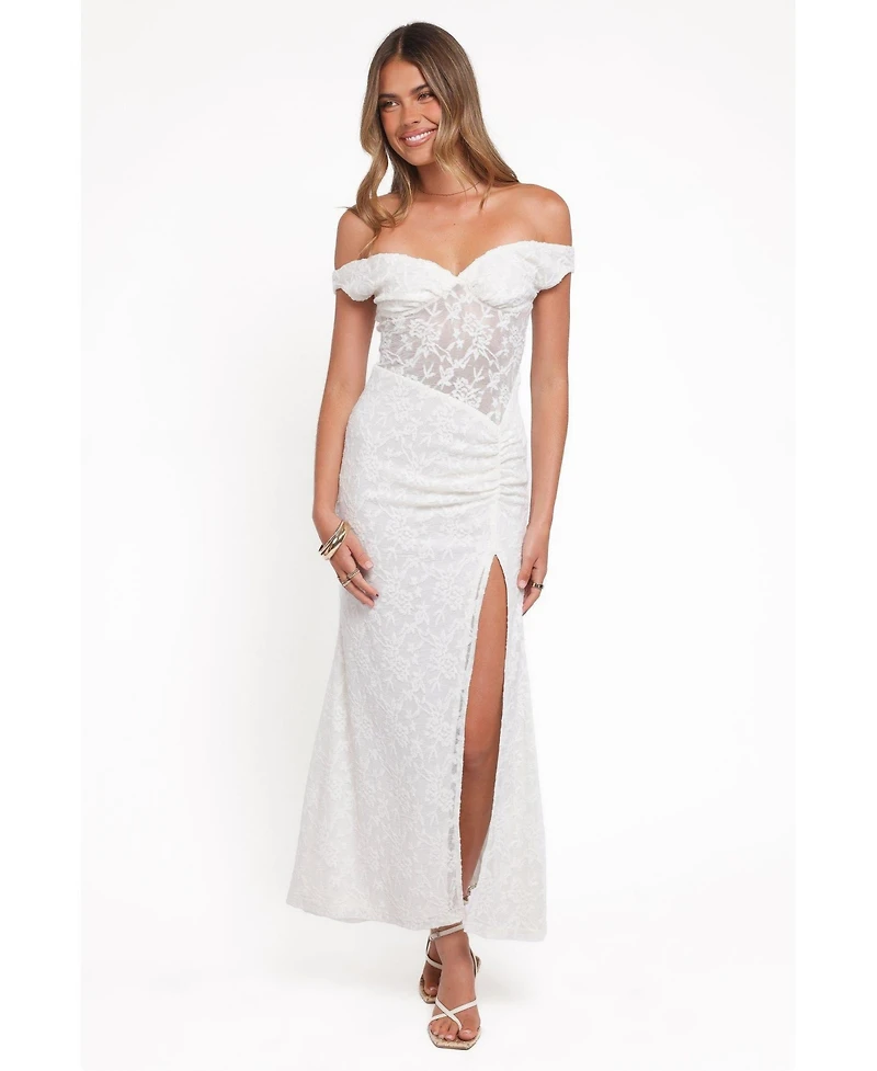 Petal and Pup Women's Pascha Off Shoulder Lace Maxi Dress