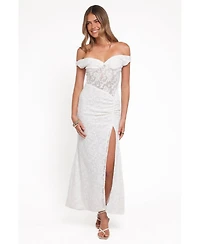 Petal and Pup Women's Pascha Off Shoulder Lace Maxi Dress