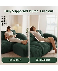 Streamdale Furniture U-shaped Boneless Sofa, Soft Velvet, Tufted, High Density Sponge