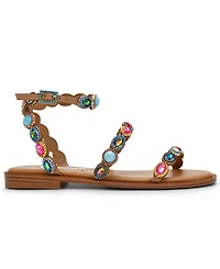 Steve Madden Women's Tawnie Gemstone Round Toe Flat Sandals