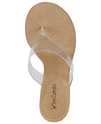 Jeffrey Campbell Women's Persistent Vinyl-Thong Wedge Heel Sandals