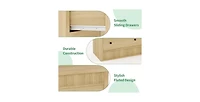 gaomon Drawer Dresser for Bedroom, Modern Fluted Wood Chest of Drawers
