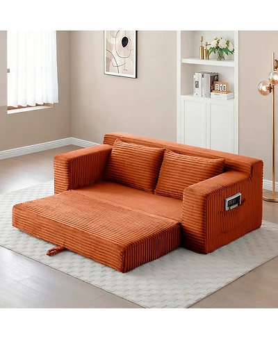 Streamdale Furniture Memory Foam Cloud Loveseat Sofa, 2-in-1 Convertible Folding Couch Bed