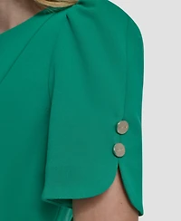Dkny Women's Crewneck Short Sheath Dress