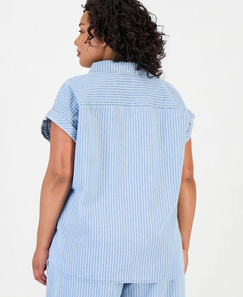 Jones New York Plus Cuffed Sleeve Shirt