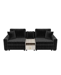 Streamdale Furniture Modern Sofa Couch 95.7" Modular Upholstered with Storage Armrest