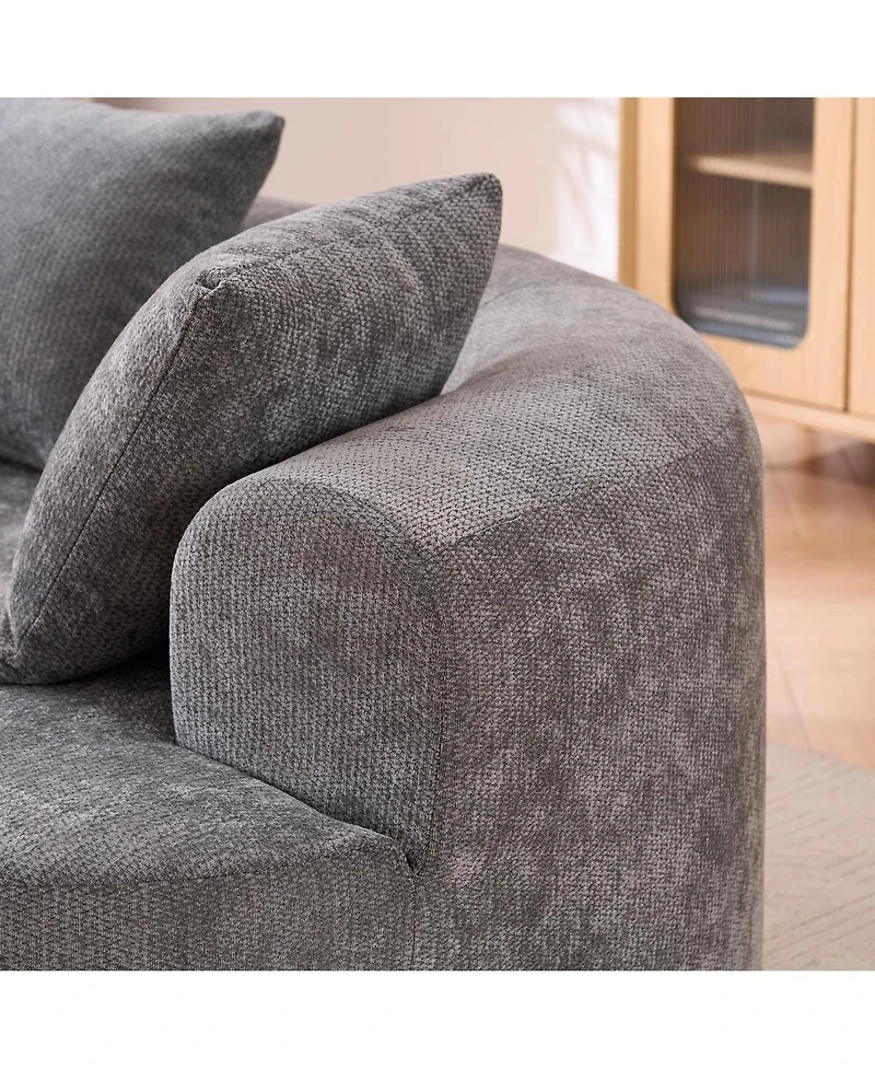 Streamdale Furniture chenille self-inflating 2-seater sofa with deep cushions