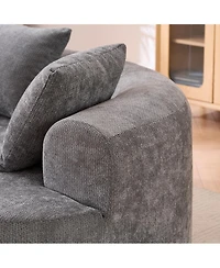 Streamdale Furniture chenille self-inflating 2-seater sofa with deep cushions