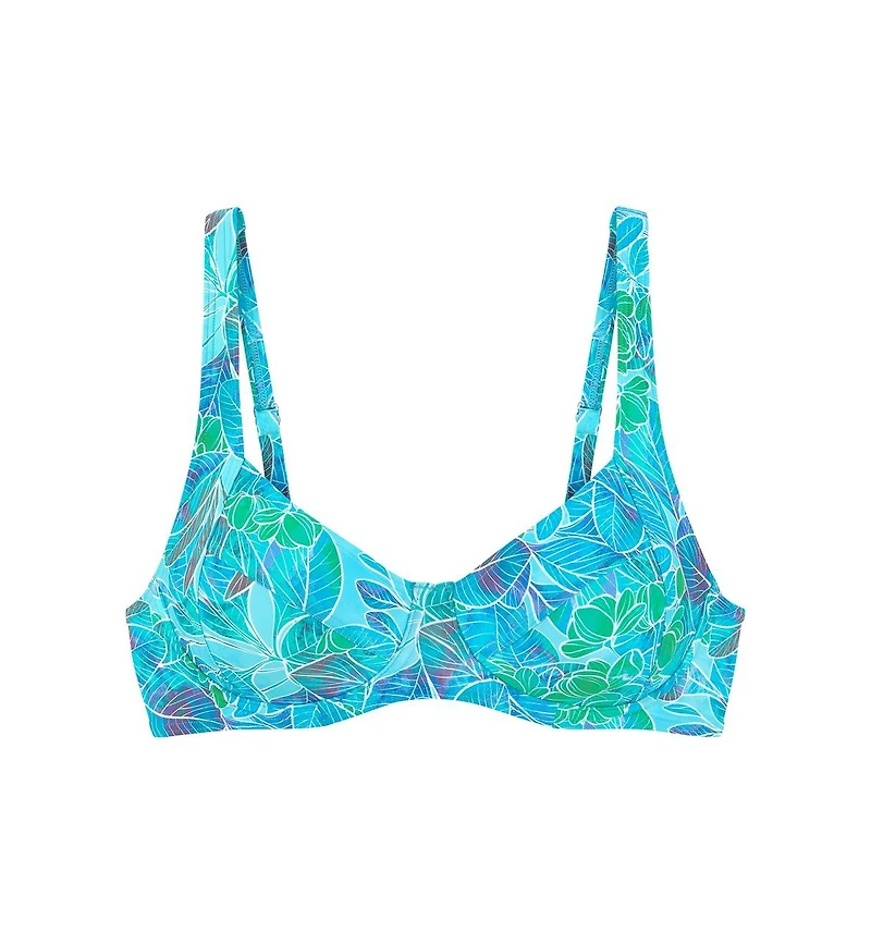 Lascana Women's Tropical Print Underwire Bikini Swimsuit Top Bra Sizing