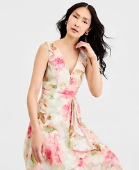 Adrianna Papell Women's Cascading Tiered Midi Dress
