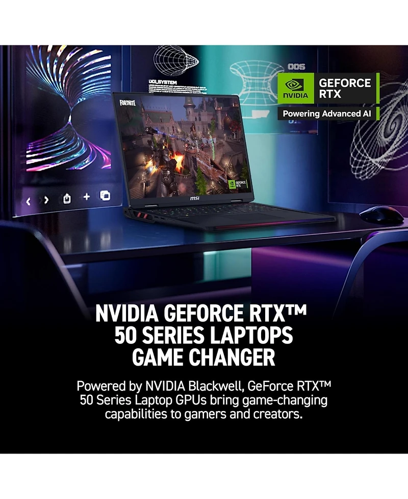 Msi Raider 18 18" Traditional Laptop Intel Core Ultra 9 64GB Ram Nvidia GeForce Rtx 5090 1TB Ssd Storage Windows 11 Home 120Hz