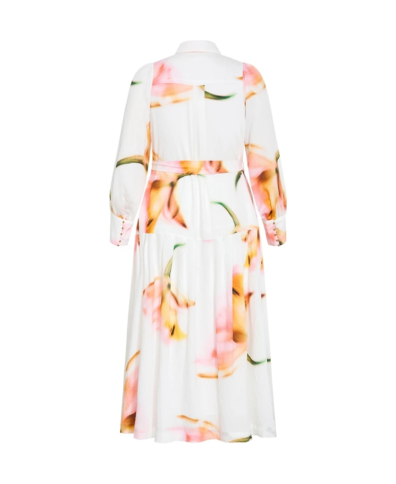City Chic Women's Haze Bloom Print Maxi Dress