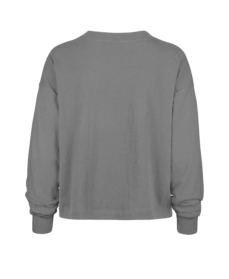 47 Brand Women's Gray Alabama Crimson Tide Stacked Sydney Long Sleeve T-Shirt