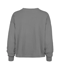 47 Brand Women's Gray Alabama Crimson Tide Stacked Sydney Long Sleeve T-Shirt