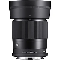 Sigma 30mm f/1.4 Dc Dn Contemporary Lens for L Mount, Bundle with 3-Section Tripod, Cleaning Kit
