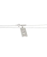 Pre-Owned Tiffany & Co White Gold Diamond Atlas Bar Pendant