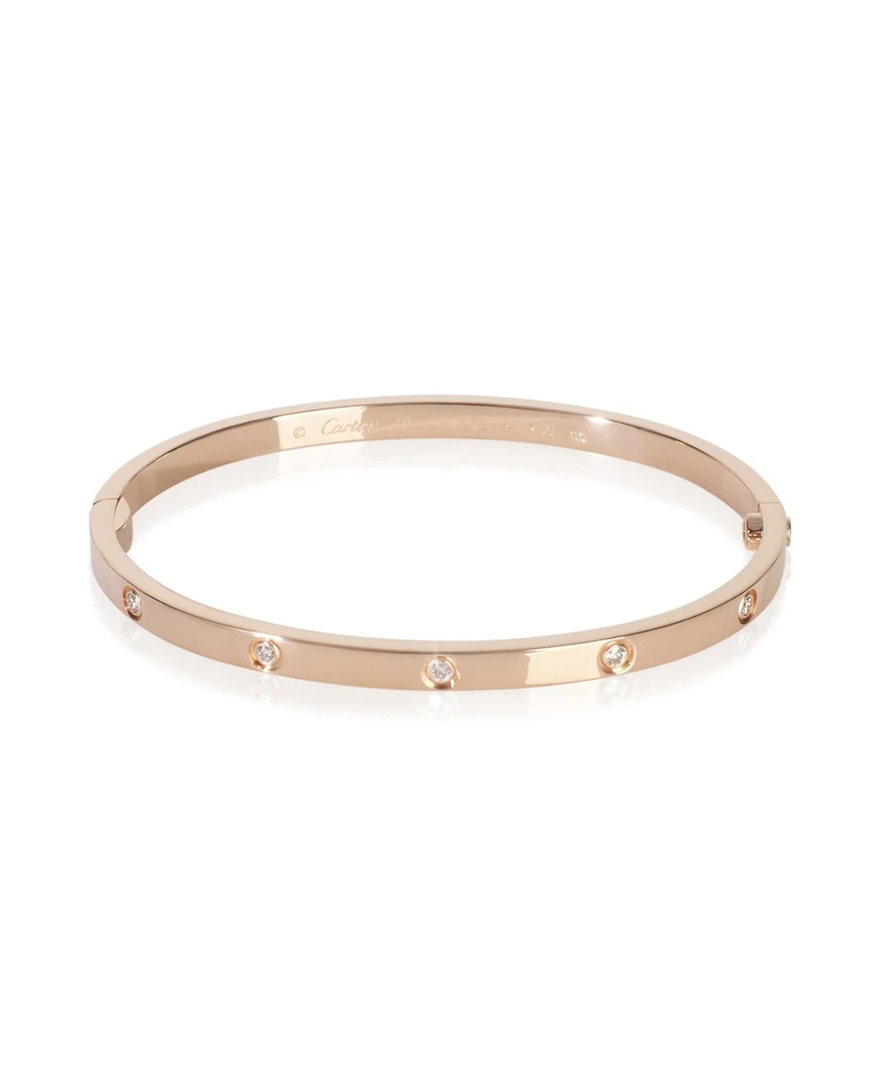 Pre-Owned Cartier Rose Gold Diamond Small Model Love Bracelet