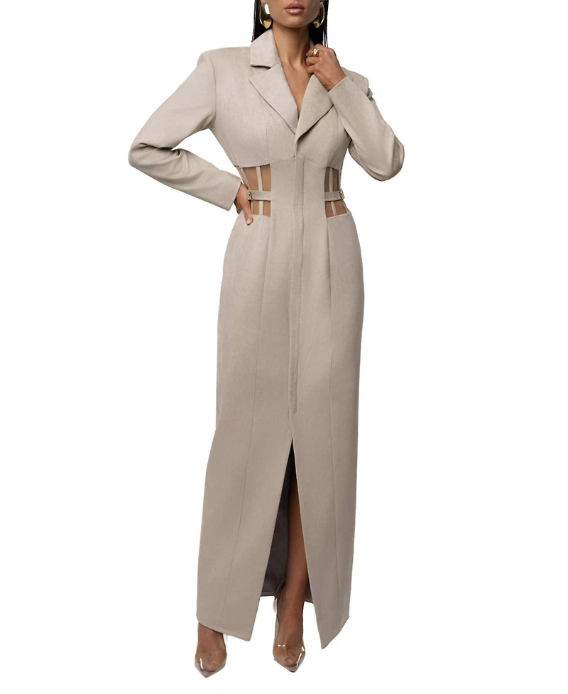 Jluxlabel Women's Toffee Haze Suede Dress