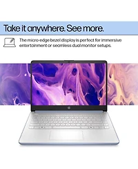 Hp Essential 14" Traditional Laptop Intel N-Series 4GB Ram Intel Graphics 128GB eMMC Storage Windows 11 Home 60Hz
