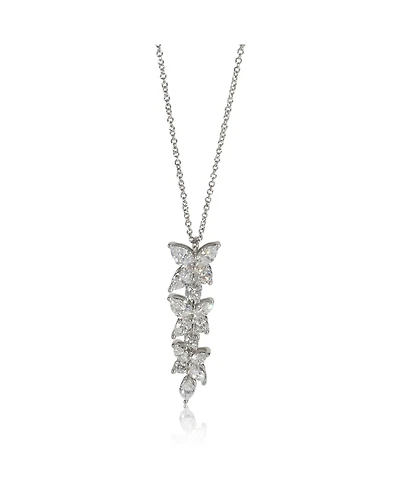 Pre-Owned Tiffany & Co Platinum Diamond Victoria Mixed Cluster Drop Pendant