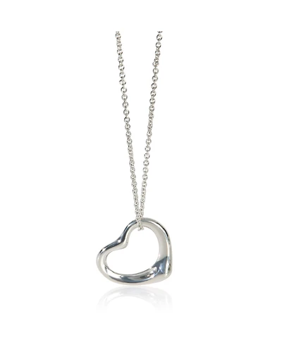 Pre-Owned Tiffany & Co Sterling Silver Elsa Peretti Open Heart Pendant