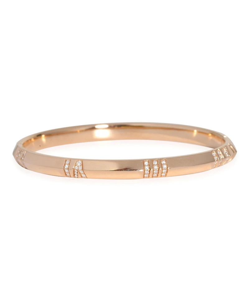 Pre-Owned Tiffany & Co Atlas Bracelet in 18k Rose Gold 0.33 Ctw