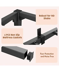 gaomon 16 Inch Metal Bed Frame, Heavy Duty Metal Platform Bed Frame with Reinforced Slats Support, 800 Lbs Load Capacity, Noise Free