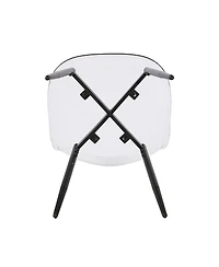 Streamdale Furniture Contemporary Transparent Dining Chair with Metal Legs