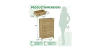 gaomon 5 Drawer Tall Dresser for Bedroom