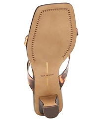 Dolce Vita Women's Brevel Vinyl Jelly Thong Low Block Heel Dress Sandals