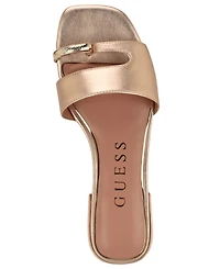 Guess Women's Tablita Embellished Toe Flat Slip-On Sandal