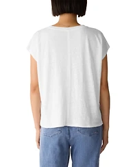 Eileen Fisher Women's Jersey V-Neck Square T-Shirt