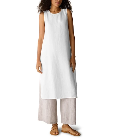 Eileen Fisher Women's Round Neck Tunic Top