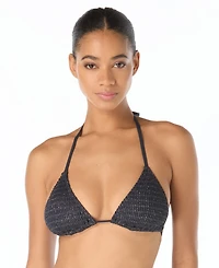 Michael Kors Women's Crochet Halter String-Tie Triangle Bikini
