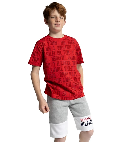Tommy Hilfiger Boys' 8-20 All Over Print Short-Sleeve T-Shirt