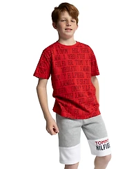 Tommy Hilfiger Boys' 8-20 All Over Print Short-Sleeve T-Shirt