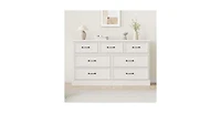 gaomon 7 Drawer Dresser for Bedroom, 55'' Wide Wooden Dressers with Metal Handle, Mid Century Modern Chest of Drawers