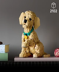 Lego Icons Golden Retriever Puppy Building Set 11384, 2102 Pieces