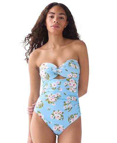 kate spade new york Women's Bandeau Neck One-Piece Swimsuit