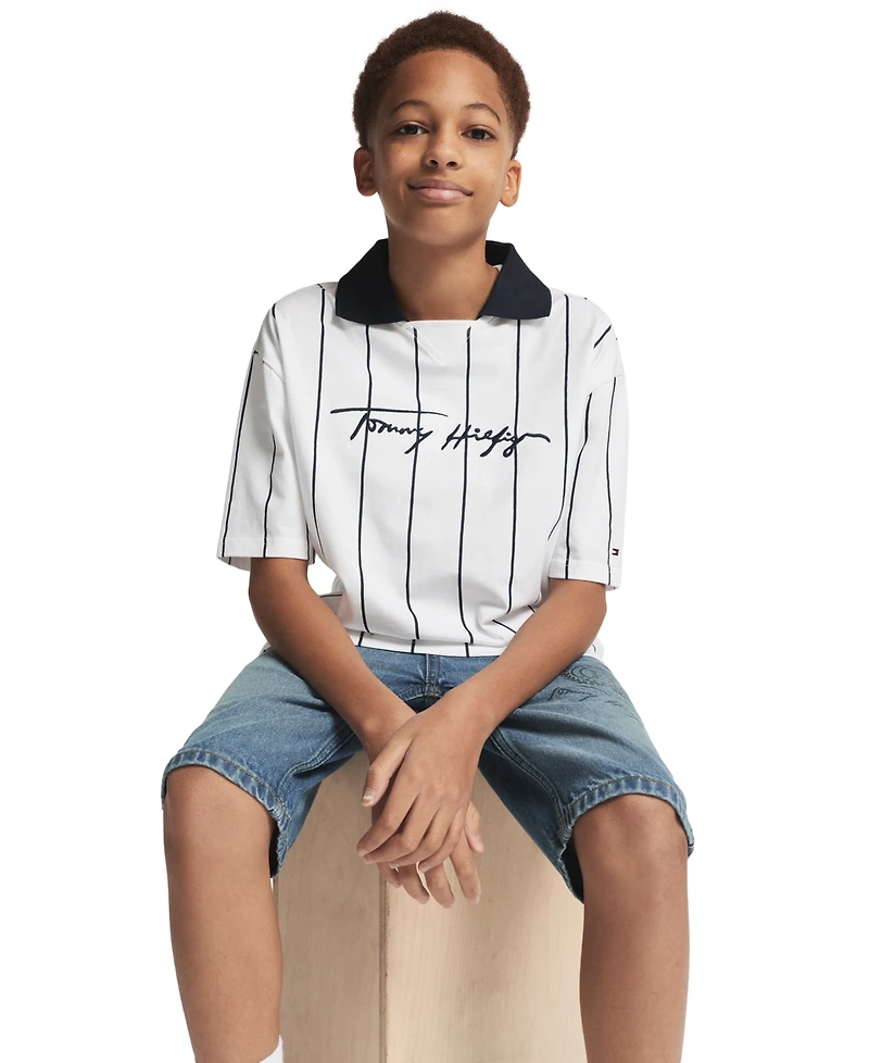 Tommy Hilfiger Boys' 2T-7 Varsity Regular Fit Denim Shorts