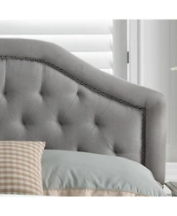 Streamdale Furniture Diamond Stitch Upholstered Headboard with Nail head Accents