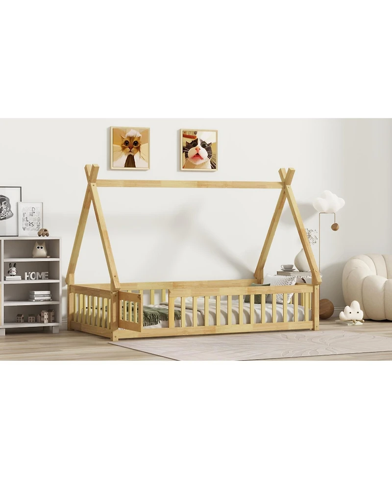 Streamdale Furniture Wood Full Size Loft Bed with Built-in Wardrobe, Desk, Storage Shelves and Drawers