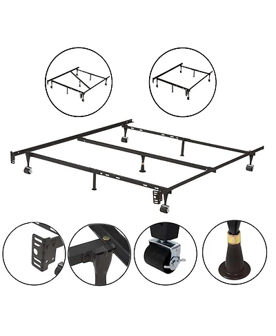 Kings Brand Furniture Twin Metal Bed Frame Center Support