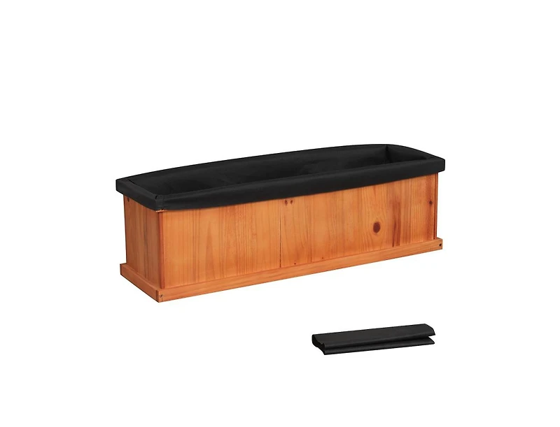 Slickblue Fir Wood Planter Box with Drainage Holes and Liner
