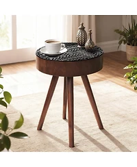 Streamdale Furniture 15.7" Round Side Table - Modern Accent Nightstand for Compact Spaces