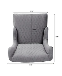 Streamdale Furniture Velvet High-Back Accent Chair