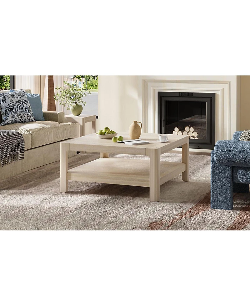 Streamdale Furniture Modern Farmhouse Coffee Table with Soft Rounded Profile